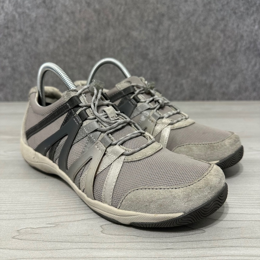 Dansko Henriette Sneakers Womens 40 US 9.5-10 Grey Bungee Laces Shoes Suede